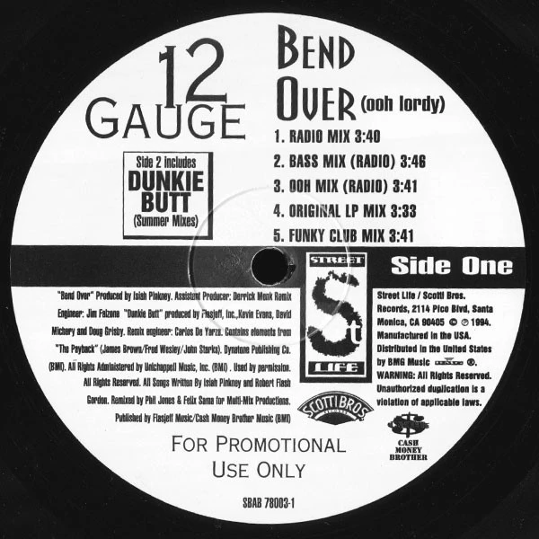Item Bend Over (Ooh Lordy) / Dunkie Butt (Summer Remixes) product image