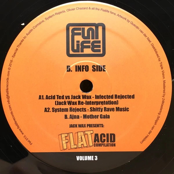 Jack Wax Presents "Flat Acid Compilation" Volume 3