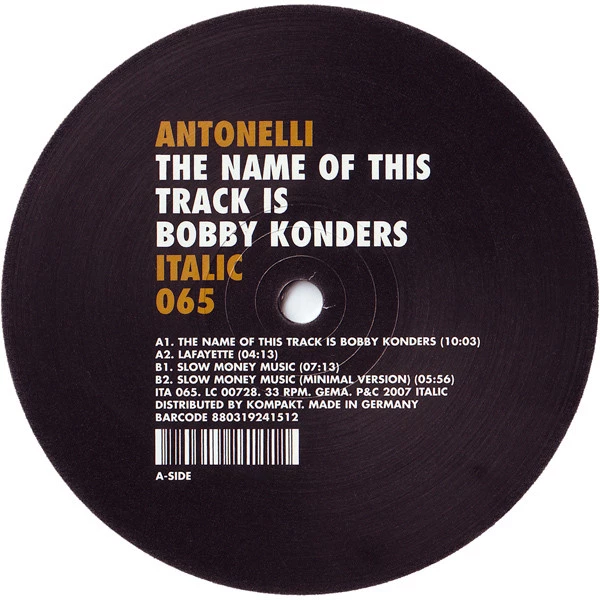 Item The Name Of This Track Is Bobby Konders product image