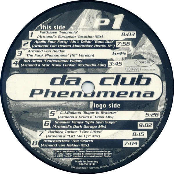 Item Da Club Phenomena (Remixes By Armand Van Helden) product image