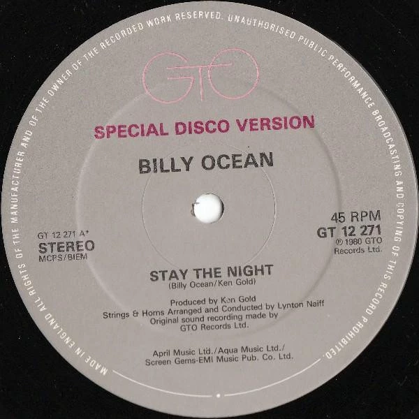 Stay The Night (Special Disco Version)