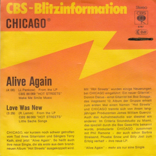 Alive Again / Love Was New