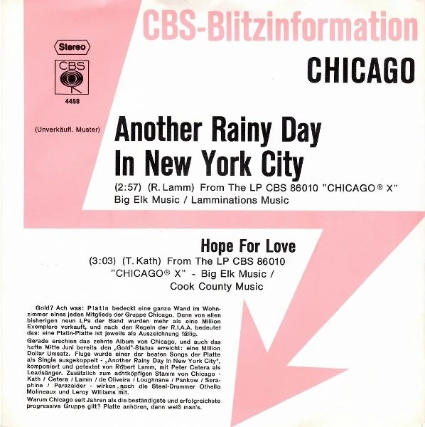 Another Rainy Day In New York City / Hope For Love