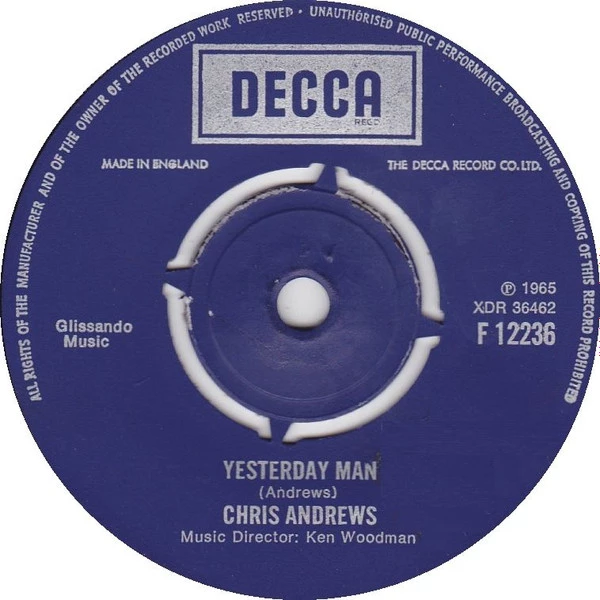 Yesterday Man / Too Bad You Don't Want Me