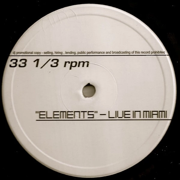 Item Elements (Live In Miami) / Reach (Tribalism 2001) product image