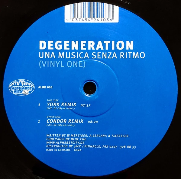 Una Musica Senza Ritmo (Vinyl One)