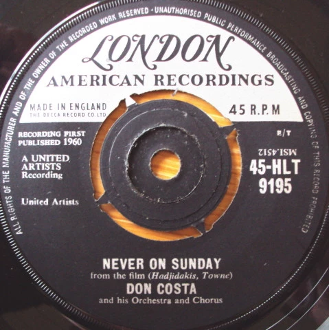 Never On Sunday / The Sound Of Love