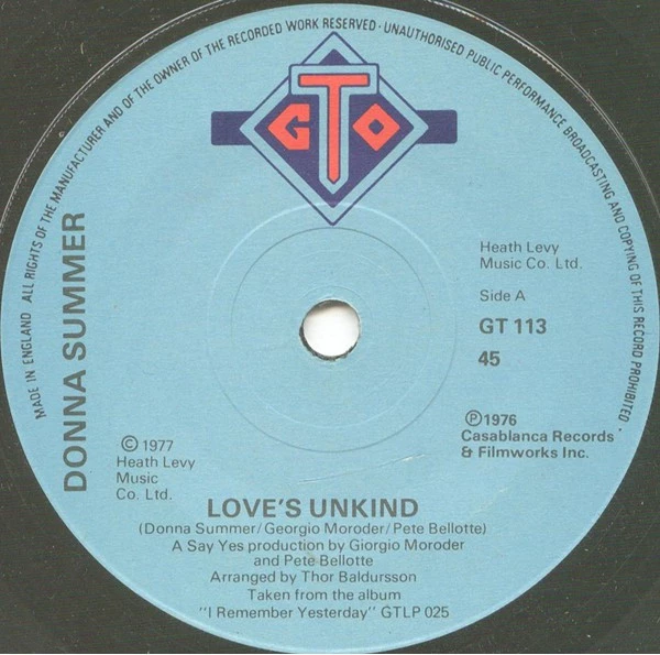 Item Love's Unkind / Black Lady product image