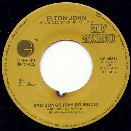 Sad Songs (Say So Much) / A Simple Man