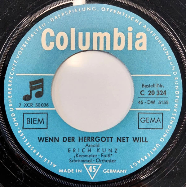 Item Wenn Der Herrgott Net Will / Wiener Fiakerlied / Wiener Fiakerlied product image