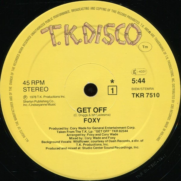 Item Get Off / Tena's Song product image