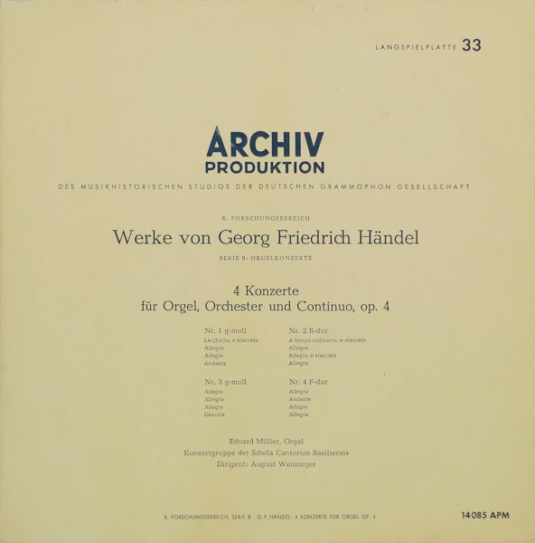 Item 4 Konzerte Für Orgel, Orchester Und Continuo, Op. 4 product image