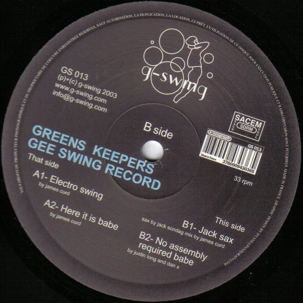 Item Gee Swing Record product image