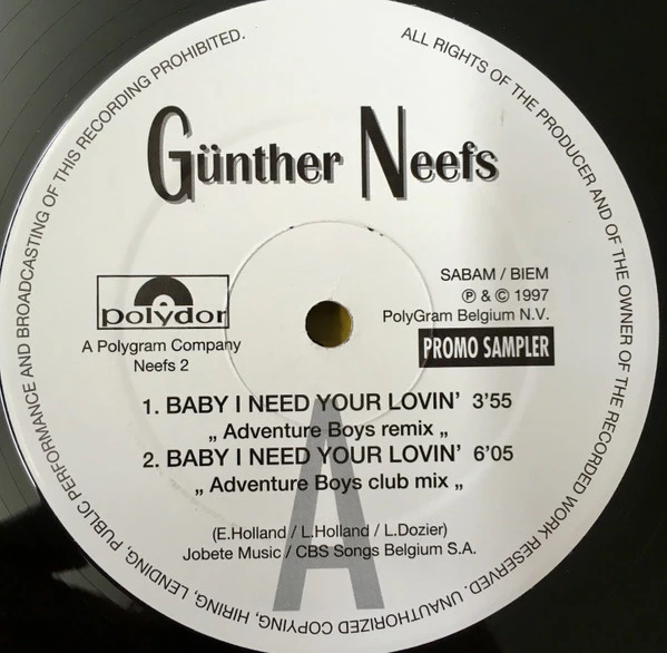 Item Baby I Need Your Lovin' product image