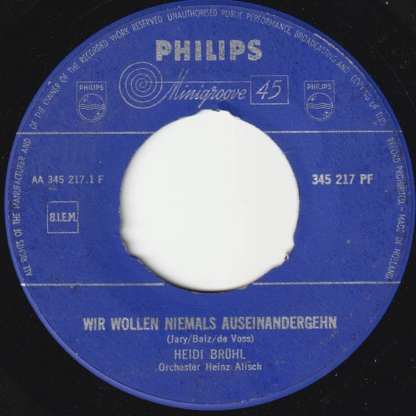 Wir Wollen Niemals Auseinandergehn  / Mister Love (The Way To My Heart)