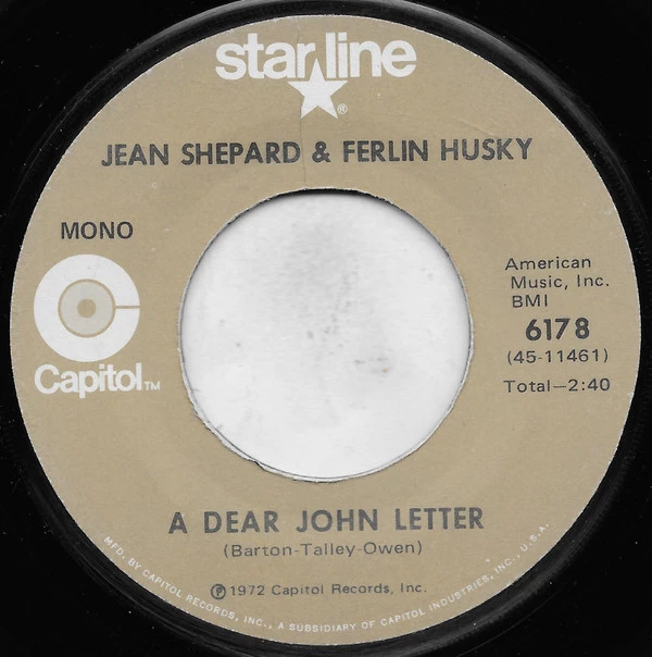 Item A Dear John Letter / Seven Lonely Days product image