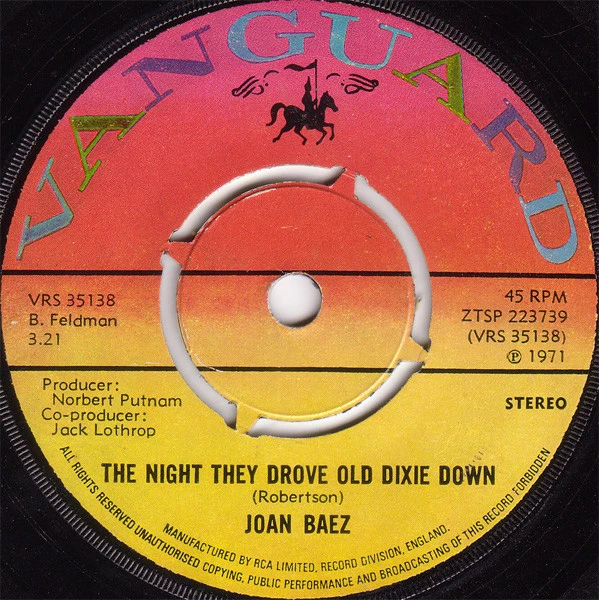 Item The Night They Drove Old Dixie Down / When Time Is Stolen product image