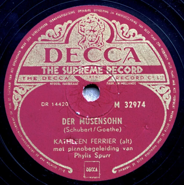 Item Der Musensohn / An Die Musik product image