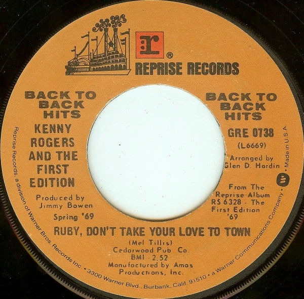 Item Ruby, Don't Take Your Love To Town / Reuben James / Reuben James product image