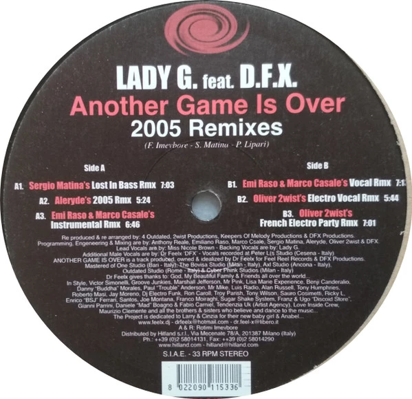 Item Another Game Is Over (2005 Remixes) product image