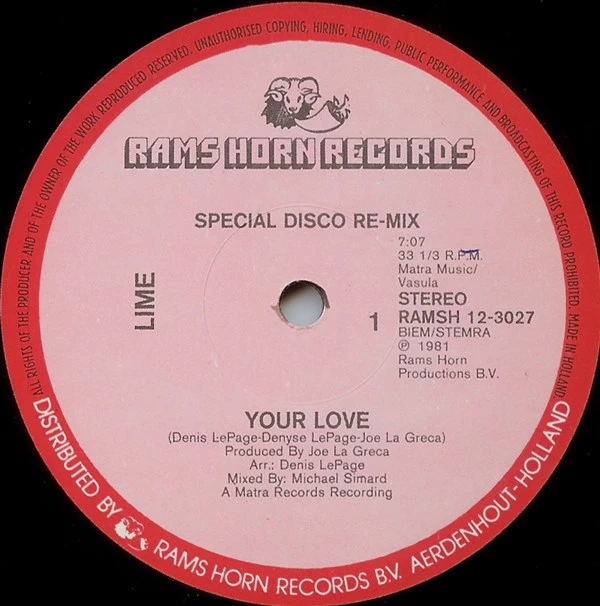 Your Love (Special Disco Re-Mix)