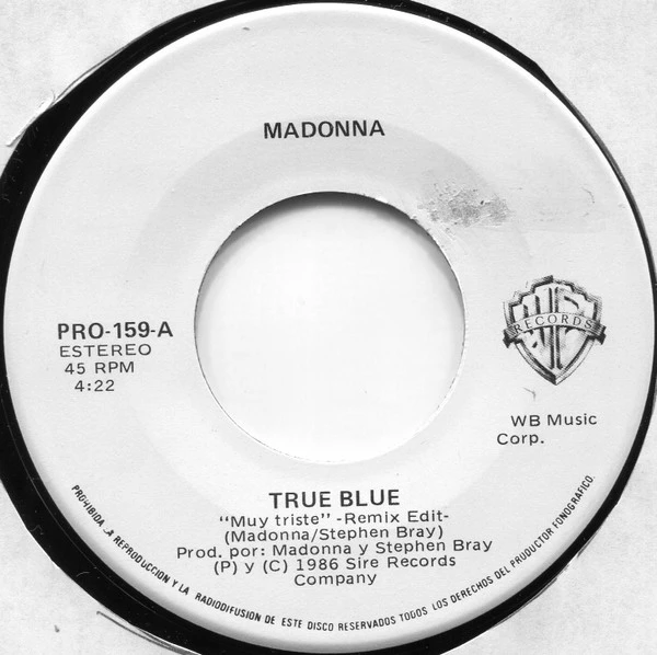 Item True Blue = Muy Triste / True Blue = Muy Triste (Version Lp) product image
