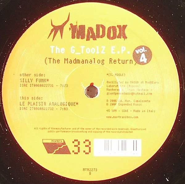 Item The G Toolz E.P. Vol 4 (The Madmanalog Return) product image