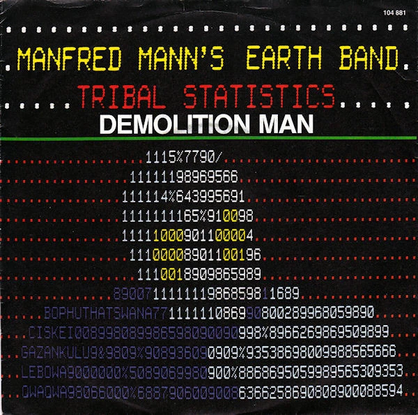 Item Tribal Statistics / Demolition Man / Demolition Man product image