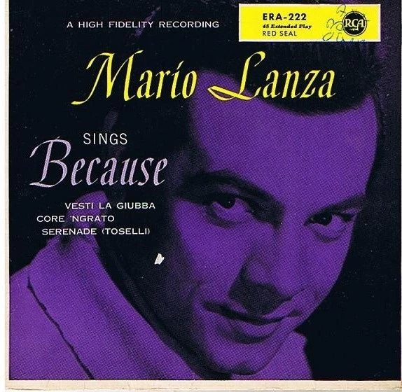 Item Mario Lanza Sings Because / Vesti La Giubba product image