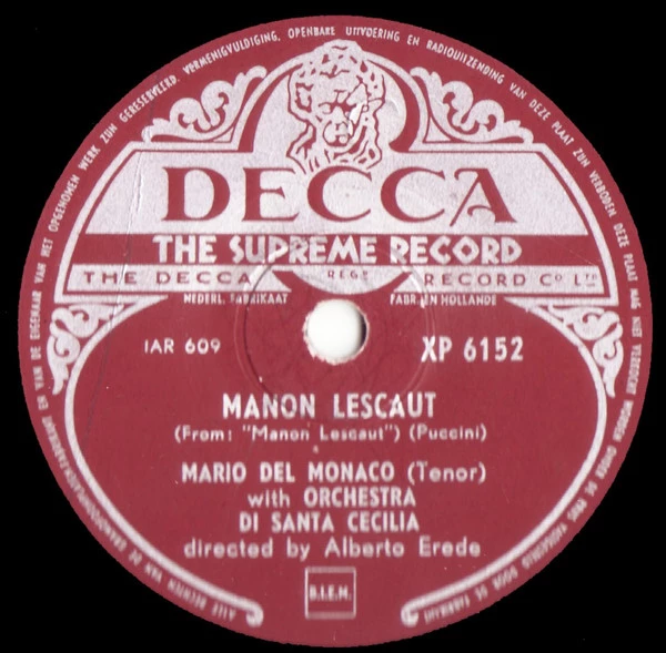 Manon Lescaut / De' Miei Bollenti Spiriti 