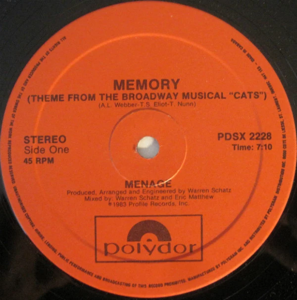 Item Memory (Theme From The Broadway Musical "Cats") product image