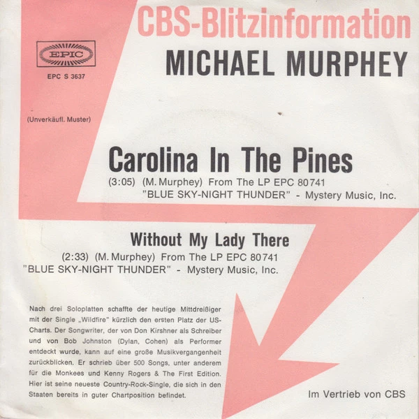 Carolina In The Pines / Without My Lady There