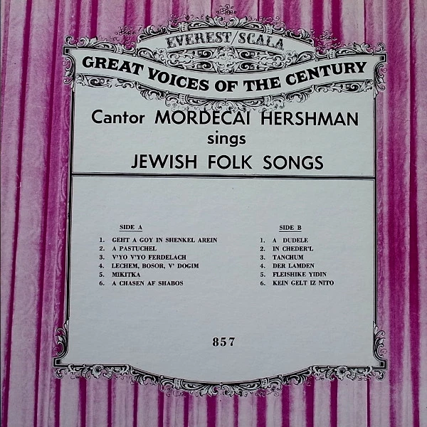 Sings Jewish Folk Songs