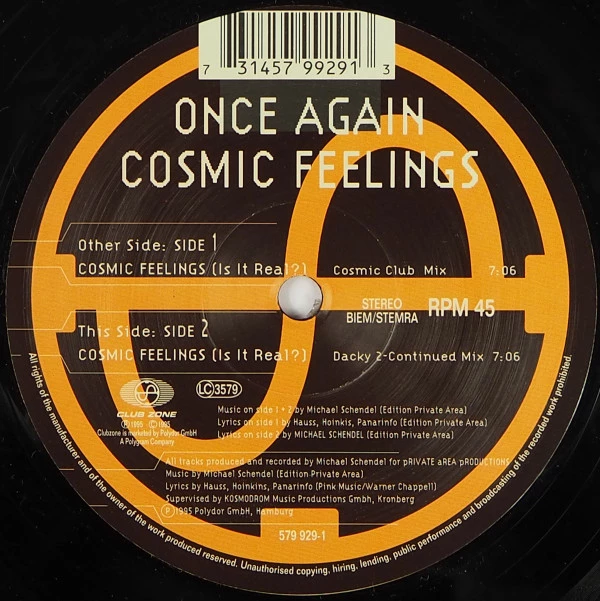 Item Cosmic Feelings (Is It Real ?) product image