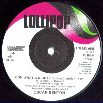 Item Ooh What A Night ! / Ooh What A Night (Dub Version) product image