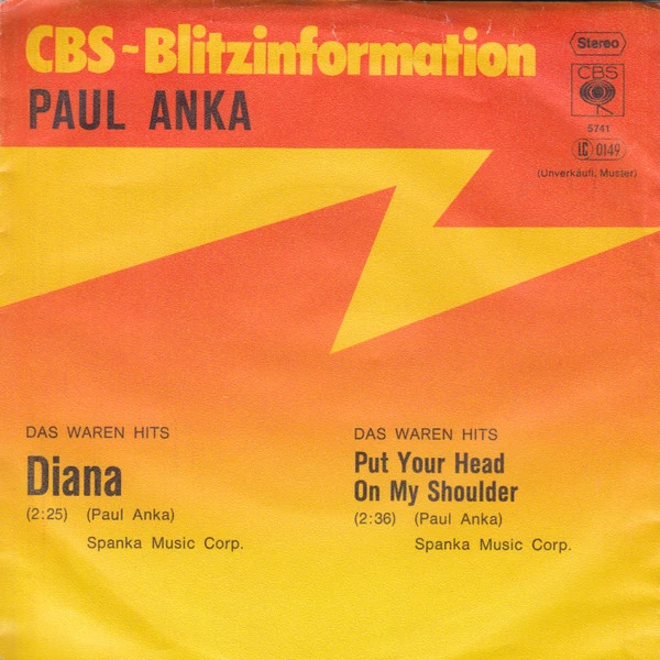 Diana / Put Your Head On My Shoulder / Put Your Head On My Shoulder