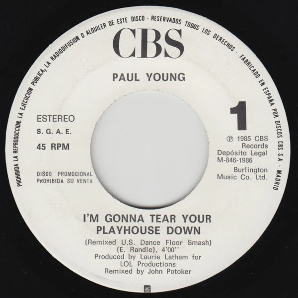 Item I'm Gonna Tear Your Playhouse Down (Remixed U.S. Dance Floor Smash) / - product image