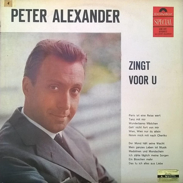 Item Peter Alexander Zingt Voor U product image