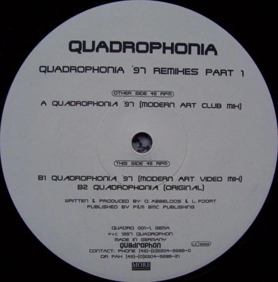 Item Quadrophonia '97 (Remixes Part 1) product image