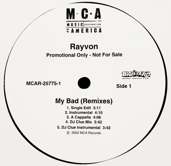 Item My Bad (Remixes) / 2-Way product image