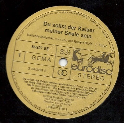 Item Du Sollst Der Kaiser Meiner Seele Sein - Beliebte Melodien Von Und Mit Robert Stolz Folge 1 product image