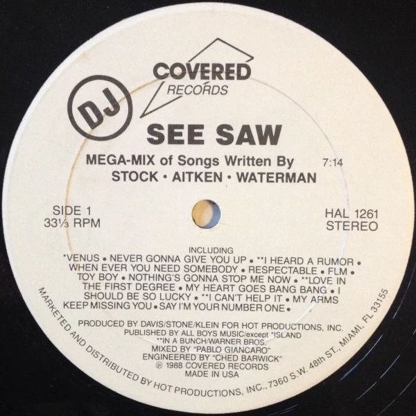 Item Mega-Mix Of Songs Written By Stock ⋅ Aitken ⋅ Waterman product image