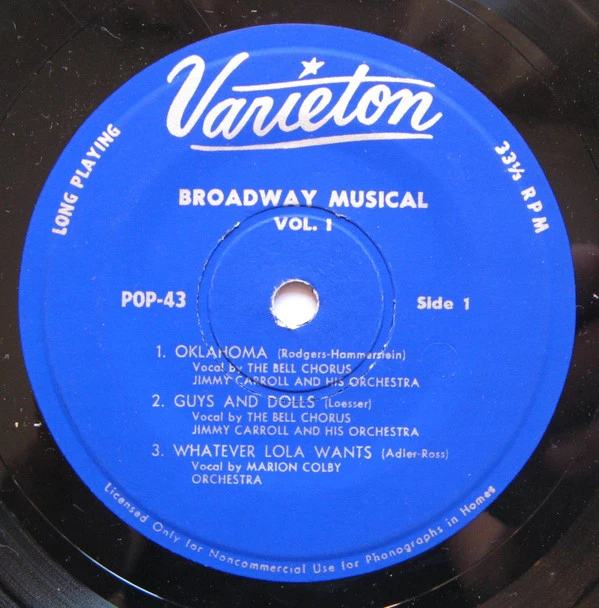 Item Broadway Musical Vol. 1 / Guys And Dolls product image