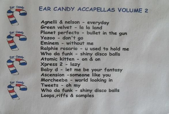 Ear Candy Accapellas Volume 2