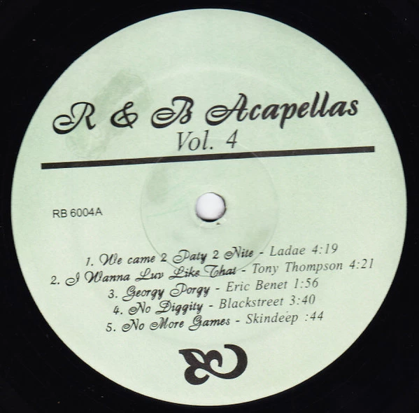 Item R & B Accapellas Vol 4 product image