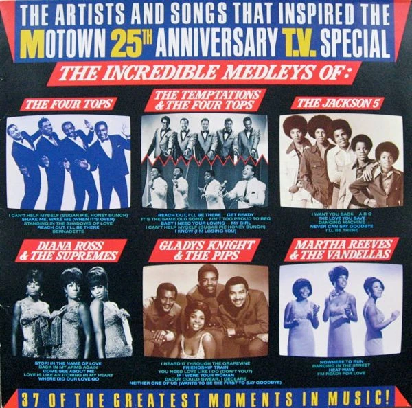 The Artists And Songs That Inspired The Motown 25th Anniversary T.V. Special — The Incredible Medleys