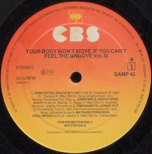 Your Body Won't Move If You Can't Feel The Groove  Vol.III