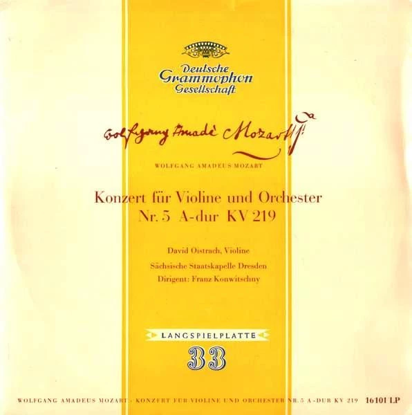 Konzert Für Violine Und Orchester Nr. 5 A-dur KV 219