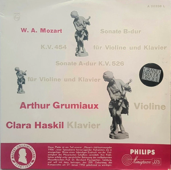 Sonate B-dur K.V. 454 Für Violine Und Klavier / Sonate A-dur K.V. 526 Für Violine Und Klavier