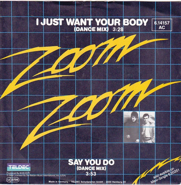 Item I Just Want Your Body / Say You Do product image